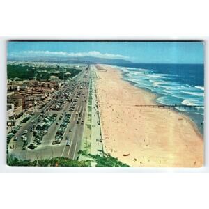 Vintage 1953 San Francisco Ocean Beach & Great Highway Postcard